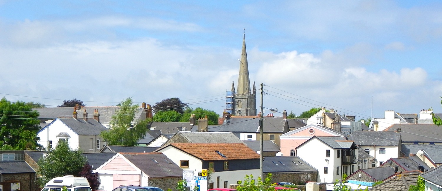 Torrington buildings and church spire